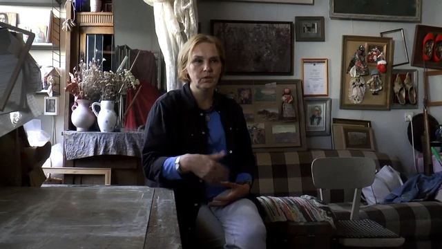 В мастерской художника Елены Молчановой-Дудченко