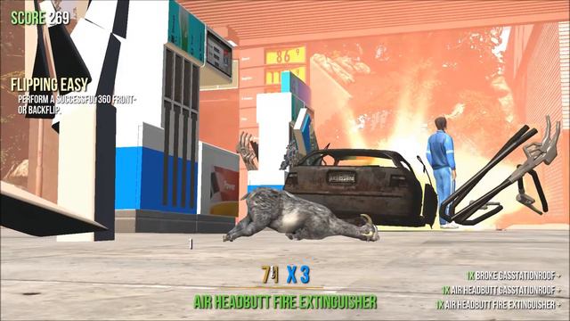Goat Simulator - EPIC Gas Station Explosion (Slow-Mo) смотреть онлайн