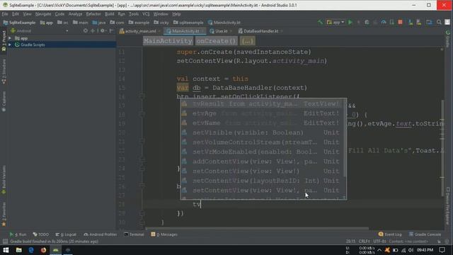 Android Tutorial (Kotlin) - 31 - Read Delete and update SQlite Database Records смотреть онлайн