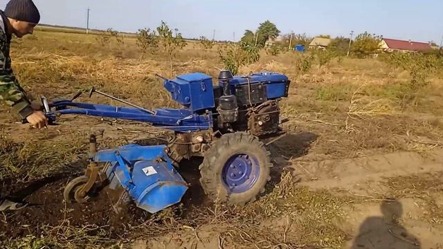 Мотоблок Зубр 12 к.с (підготовка площі для озимого часника) смотреть онлайн
