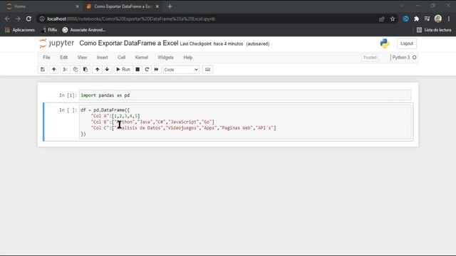 Python Como exportar datos de dataframe a Excel con Jupyter y Pandas - Brain Data Center смотреть онлайн