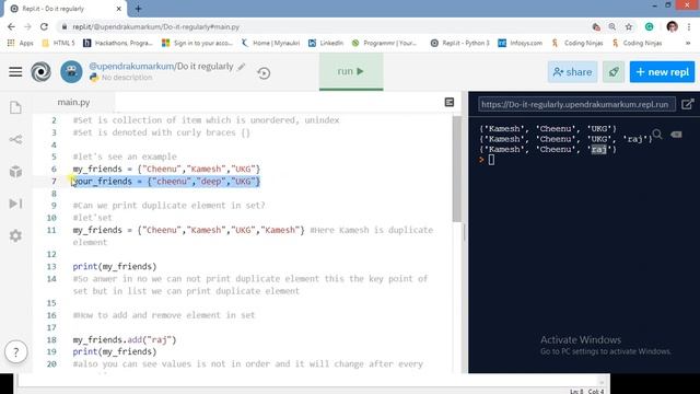 #12 Set in Python | easy & simple coding смотреть онлайн