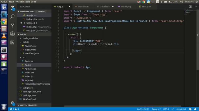 React Js tutorial - React js modal tutorial смотреть онлайн