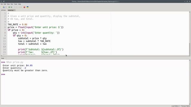Chapter 4: Nested if statements смотреть онлайн