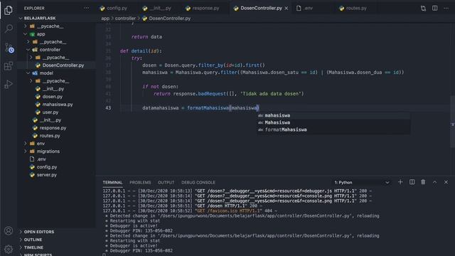 Tutorial Python Flask MySQL & React JS #7 - Menampilkan Detail Data (GET) Nested Json смотреть онлайн