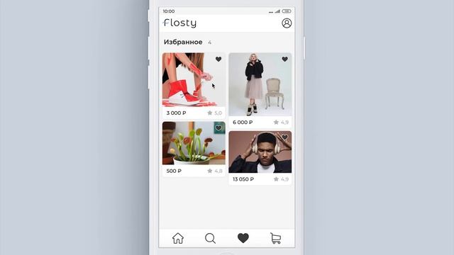 Раздел избранное в сервисе Flosty смотреть онлайн