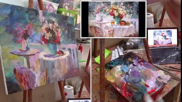 Мастер-класс масляной живописи. Летний букет. Workshop oil painting from Oleg Buiko. смотреть онлайн