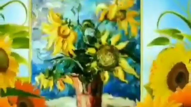 Подсолнухи, подсолнухи, я вас люблю. Картины художника Наталии Ныш. смотреть онлайн