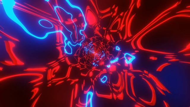 VJ LOOP NEON Red Blue Tunnel Abstract Background Video Simple Light Pattern 4k Screensaver смотреть онлайн