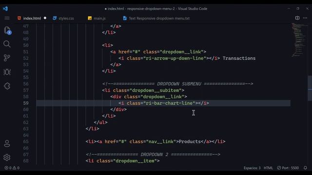 Responsive Dropdown Menu Bar Using HTML CSS & JavaScript смотреть онлайн