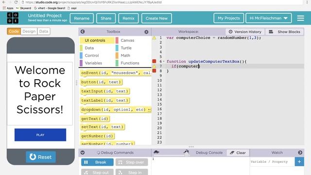 App Lab Rock Paper Scissors Game смотреть онлайн