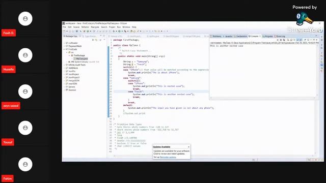 Switch Case Statement in Java смотреть онлайн