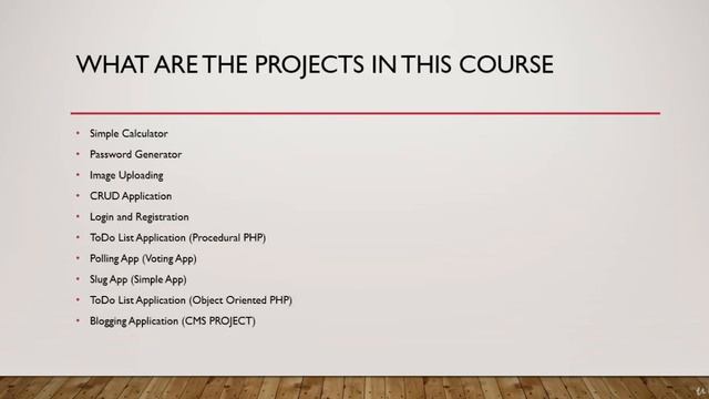 Complete PHP7 and MYSQL MasterClass Course With 10 Projects Introduction part 1 смотреть онлайн