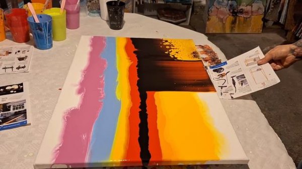 ARTE FLUIDO MÁGICO ✨️🎨 POURING ORIGINAL 🎁🎯 ARTE Y TERAPIA