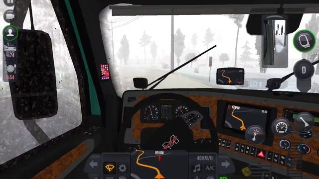 Truck Simulator Ultimate # 13.Обнова, зима,еду в метель и пургу. смотреть онлайн