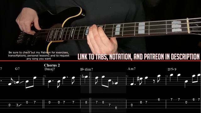 Antonio Carlos Jobim - Wave (Bass Line w/tabs and standard notation) смотреть онлайн