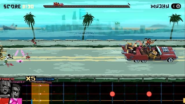 ПОГОНЯ ОТ ЗОМБИ ♦ Double Kick Heroes [ИНДИ ИГРЫ НА ДВОИХ] смотреть онлайн