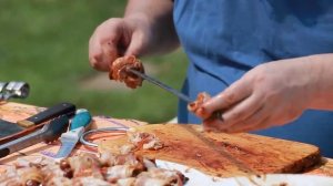 Шашлык из куриной печени