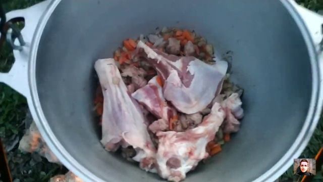 Готовим на костре. Шулюм из баранины. 1080HD смотреть онлайн