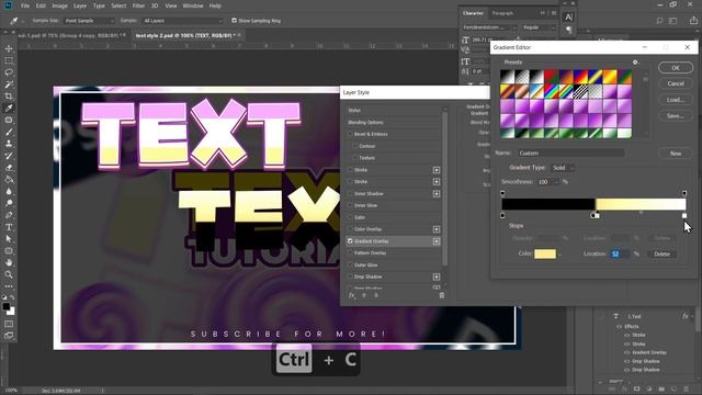 Text Style Tutorial Photoshop | How to make Cute Anime Style Text on Photoshop | Photoshop смотреть онлайн