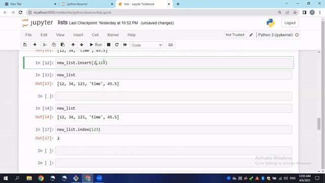 PYTHON LESSON #7 - LISTS IN PYTHON (PART 2), insert, index, remove, pop смотреть онлайн