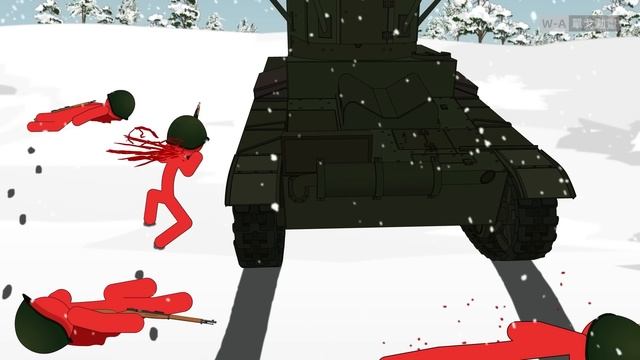 【W-A】WW2 The Winter War & The White Death Stickman Animation смотреть онлайн