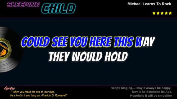 SLEEPING CHILD karaoke version Michael Learns To Rock backing track X minus