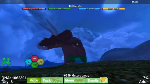 Dinosaur Simulator - New Triceratops remodel update! смотреть онлайн