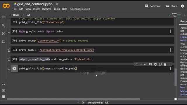 2- Creating Fishnet (grids) and Centroid with Python via Google Colab смотреть онлайн