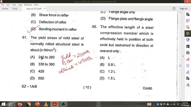 #OPSC AEE (CIVIL ENGG. )PREVIOUS YEAR SOLVED (PAPER-1) (SET-2) OF 2015. смотреть онлайн