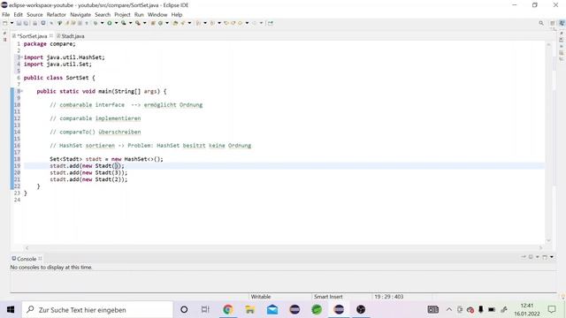 Comparable Interface Java - HashSet sortieren | Java Tutorial für Fortgeschrittene смотреть онлайн