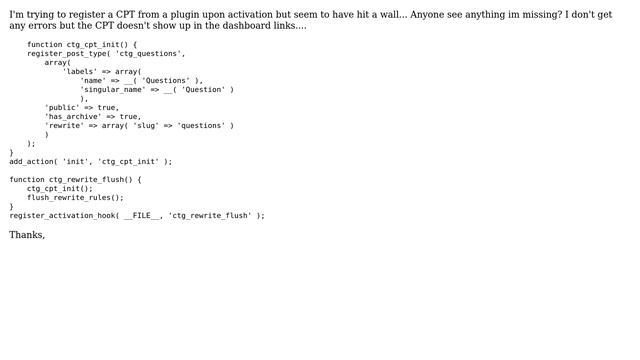 Wordpress: Register Custom Post Type from Plugin смотреть онлайн
