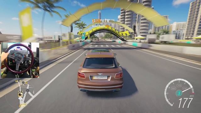 Forza Horizon 3 900' SIM Steering w/Wheel - 900hp Bentley Bentayga THROW IT!! | SLAPTrain смотреть онлайн