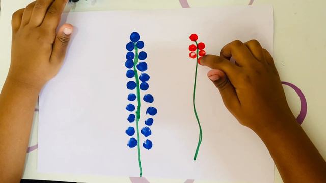 Fingerprint Arts 🎭 By Aadhya- lavender flowers and cherry Art смотреть онлайн