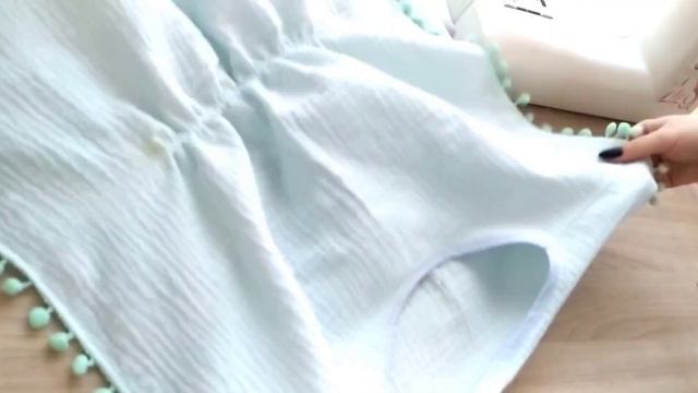 ✂️??️ Шью детскую тунику для пляжа из муслина и купальник. смотреть онлайн