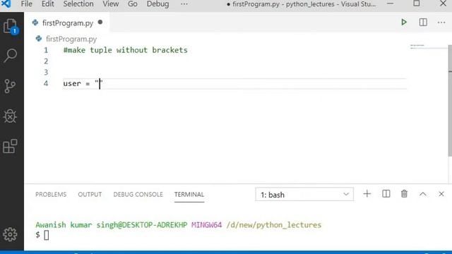 CHAPTER 10 :5.Tuples Without Brackets|Python Complete tutorial course in hindi for beginners| #139 смотреть онлайн