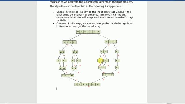 Merge Sort in java | JAVA смотреть онлайн