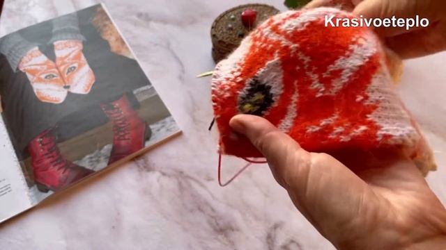 вязовлог #2/2022 готовые работы из пуха норки, процессы жаккардовые варежки смотреть онлайн