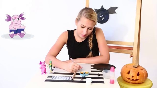 ЛУНТИК НОВЫЕ СЕРИИ. Делаем летучую мышь на Хэллоуин. Видео для детей. смотреть онлайн