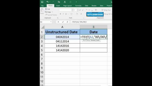Excel - Convert unstructured date format into regular format смотреть онлайн