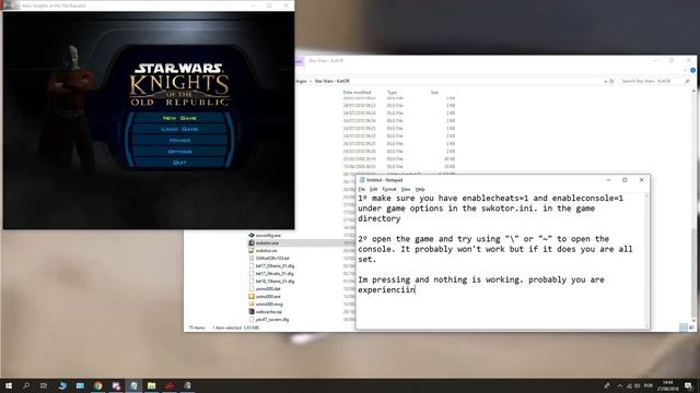 KOTOR how to open console. Fix no console bug. смотреть онлайн