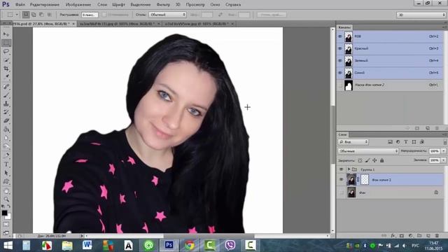 Как заменить фон в фотошопе реалистичный монтаж смотреть онлайн