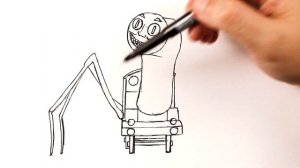 Как нарисовать Паровозик Томас ПАУК