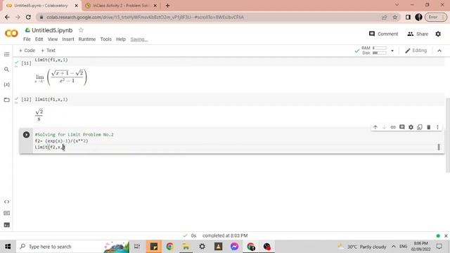InClass Activity 2 - Problem Solving using SymPy смотреть онлайн