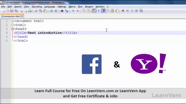 How to Write HTML Code in Notepad++ ? | Video Tutorial in Hindi | LearnVern смотреть онлайн