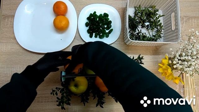 Как сделать букет из фруктов. Фруктовый букет в ящике. смотреть онлайн