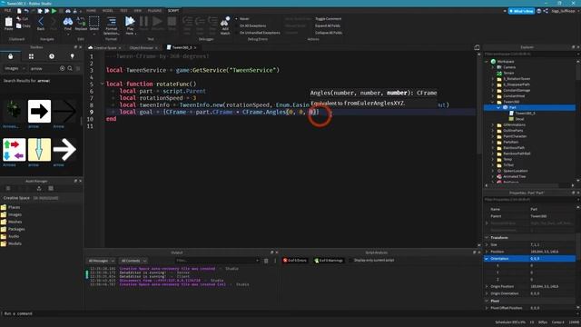 Continuous 360 Degree Rotation with the TweenService [Roblox Studio Tutorial] смотреть онлайн