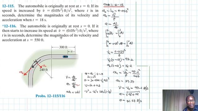 The automobile is originally at rest s = 0. If it then starts to increase its speed at dv/dt = (0.0 смотреть онлайн