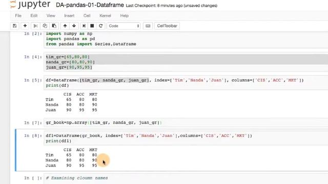 Data Analysis using python: pandas - 01 - DataFrame смотреть онлайн