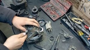 Ремонт стартера от ТОЙОТА КАРОЛЛА. замена втягивающего реле